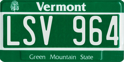VT license plate LSV964