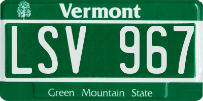 VT license plate LSV967