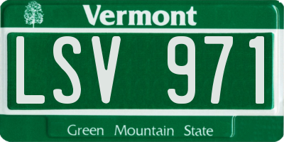 VT license plate LSV971