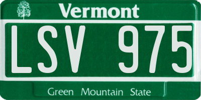 VT license plate LSV975