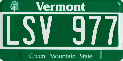 VT license plate LSV977