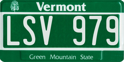 VT license plate LSV979