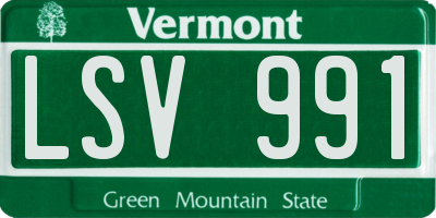 VT license plate LSV991