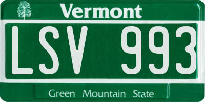 VT license plate LSV993