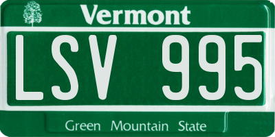 VT license plate LSV995