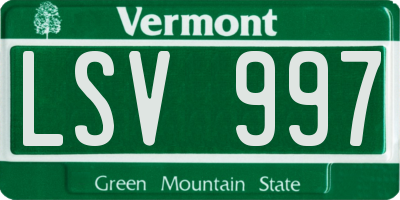 VT license plate LSV997