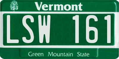 VT license plate LSW161