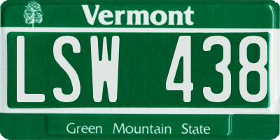 VT license plate LSW438
