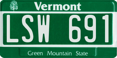 VT license plate LSW691