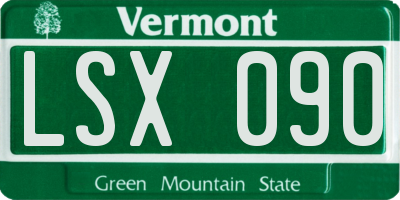 VT license plate LSX090