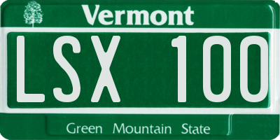 VT license plate LSX100