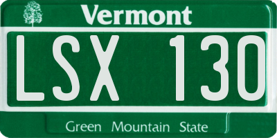 VT license plate LSX130