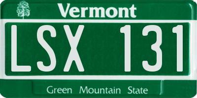 VT license plate LSX131