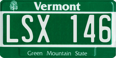 VT license plate LSX146