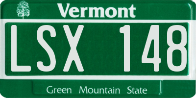 VT license plate LSX148