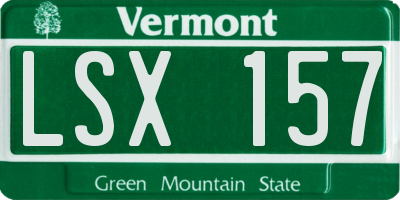VT license plate LSX157