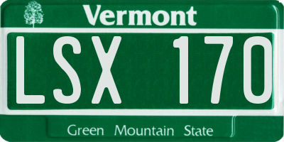 VT license plate LSX170