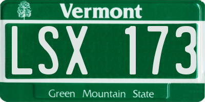 VT license plate LSX173