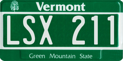 VT license plate LSX211