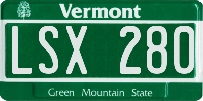VT license plate LSX280