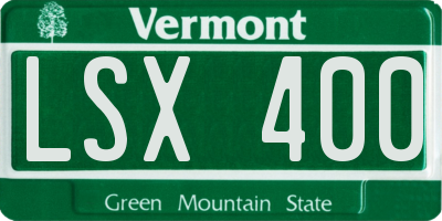 VT license plate LSX400