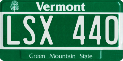 VT license plate LSX440