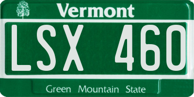 VT license plate LSX460