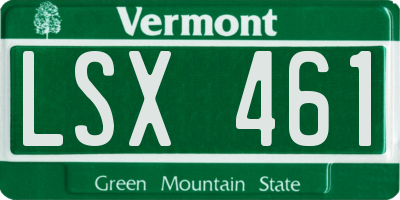 VT license plate LSX461