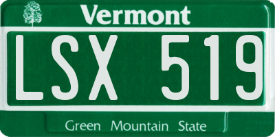 VT license plate LSX519