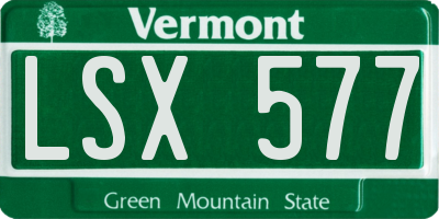 VT license plate LSX577