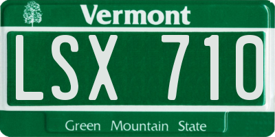 VT license plate LSX710