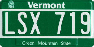 VT license plate LSX719