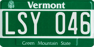 VT license plate LSY046