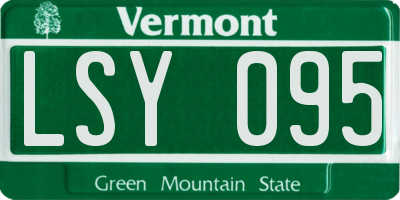 VT license plate LSY095