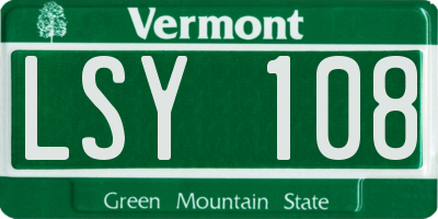 VT license plate LSY108