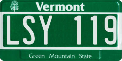 VT license plate LSY119