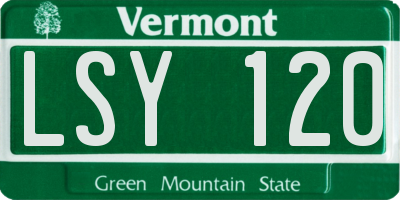 VT license plate LSY120