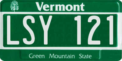 VT license plate LSY121