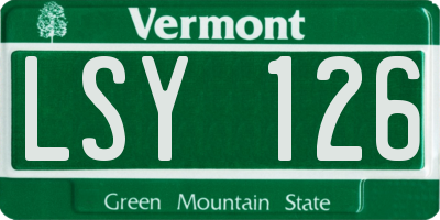VT license plate LSY126
