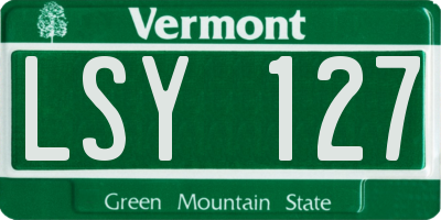 VT license plate LSY127
