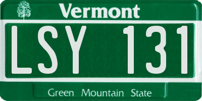VT license plate LSY131