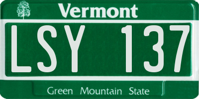 VT license plate LSY137