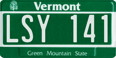 VT license plate LSY141
