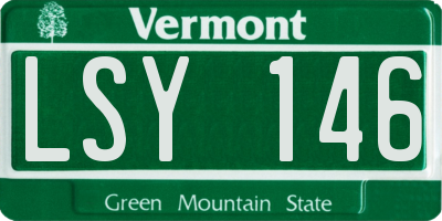 VT license plate LSY146