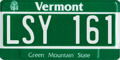 VT license plate LSY161