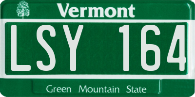 VT license plate LSY164