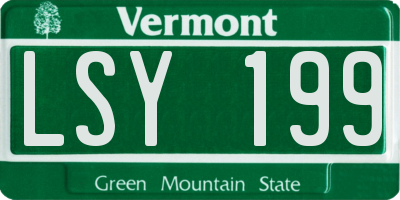 VT license plate LSY199