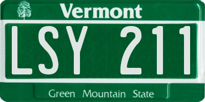 VT license plate LSY211