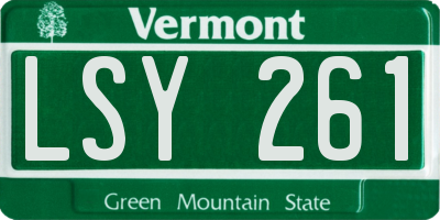 VT license plate LSY261