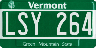 VT license plate LSY264